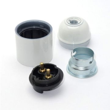 Lampholder B22 smooth white