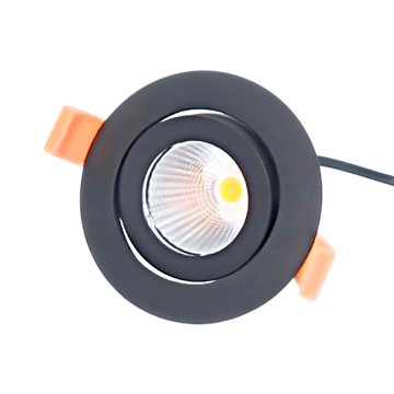 LED Downlight 9W 3000K CRI90 38° dimmbar schwarz inkl. LED Driver