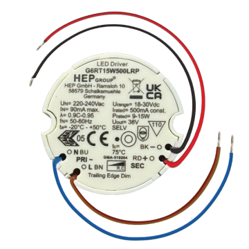 LED Driver 500mA 9-15W dimmable