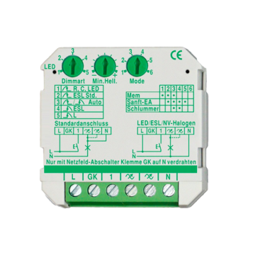 Universal built-in dimmer with button operation 500W