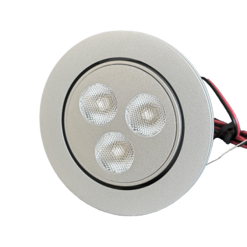 LED Einbaudownlight rund 3x3W, 40° Linse, ww