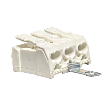 3-pole Luminaire Connector with grounding bracket