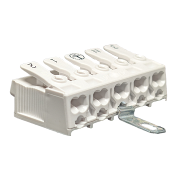 5-pole Luminaire Connector with grounding bracket
