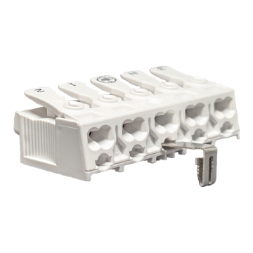 5-pole Luminaire Connector with pluggable grounding