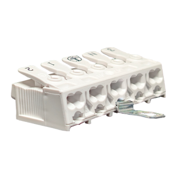 5-pole Luminaire Connector with grounding bracket