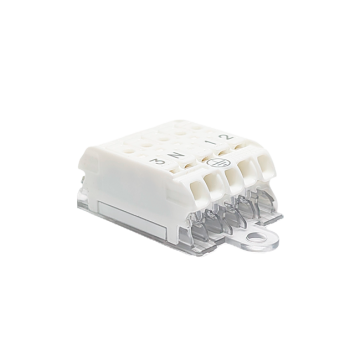 Leuchtenklemme 5-polig mit Erdungsbügel "double decker"