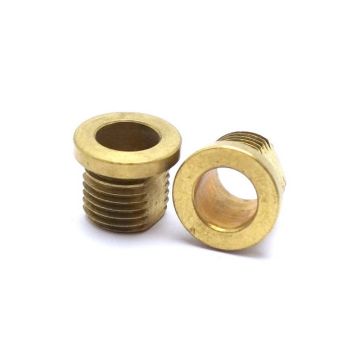 Trumpet nipple brass thread M10x1 milled thread length 7mm