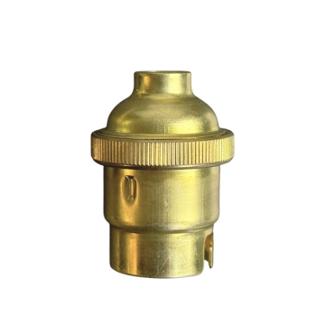 Messingfassung B22 glatt mit Nippel M10x1