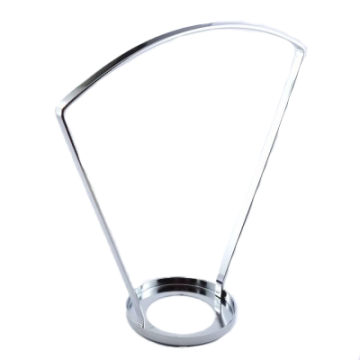 Chrome-plated pull bar.