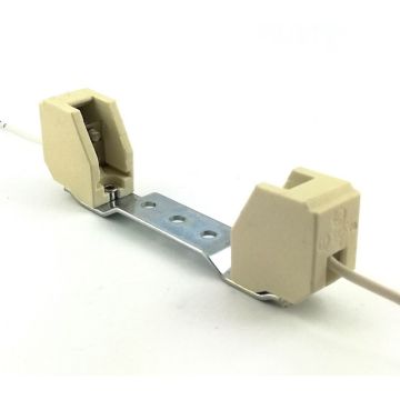 Pair of sockets on bracket for halogen lamps R7s