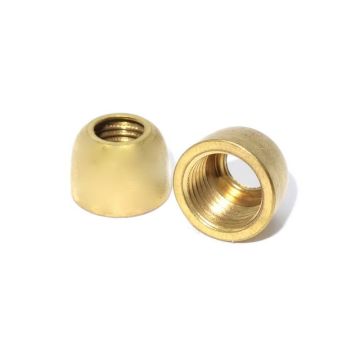 Closing button brass M10x1 central hole 6mm