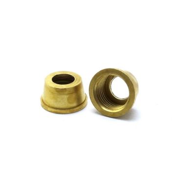 Closing button brass M10x1 central hole 5mm