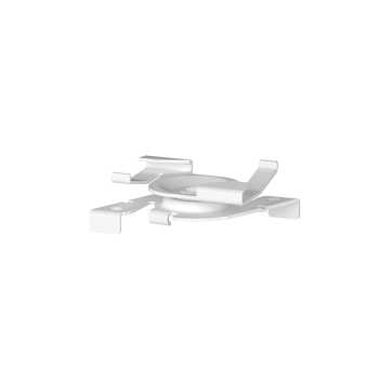 Clamp for quick fixation on the T-bar, white