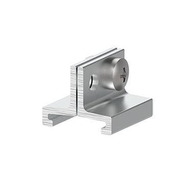 T-hanging bracket short incl. screw and nut aluminium