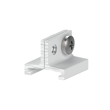 Short T-hanging bracket including screw and nut, white