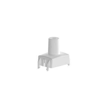White plastic shell for clamp and bracket