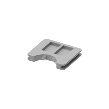 Strain relief inside for symmetrical adapter gray