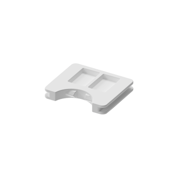 Strain relief inside for symmetrical adapter white