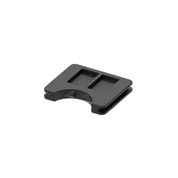 Internal strain relief for symmetrical adapter, black