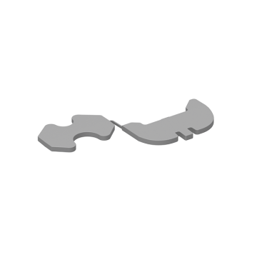 Strain relief inside for asymmetrical adapter gray
