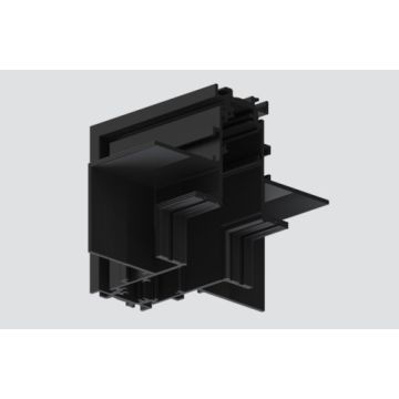 Raccord d'angle mécanique pour rail ST14 vertical interne noir