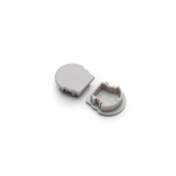 Set of gray end caps without hole