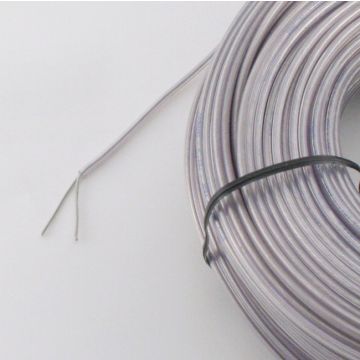 Kabel flach 2x0.75mm2 transparent 3.0x4.7mm Zuschnitt/m