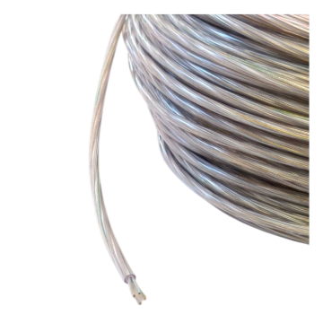 Cable round 3x0.75mm2 transparent with steel core Ø5.5mm 200m - ring