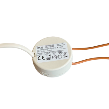 Trafo Round 50 230/12V 10-50W Ø47x19mm