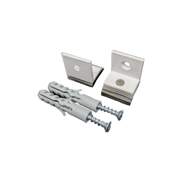 Jeu d'équerres 20mm lisses + vis