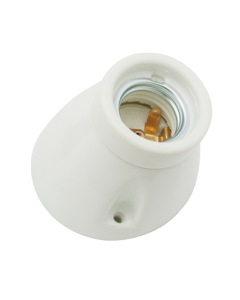 Wandfassung E27 Porzellan weiss