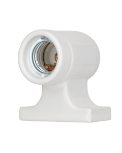 Winkelfassung E27 Porzellan weiss