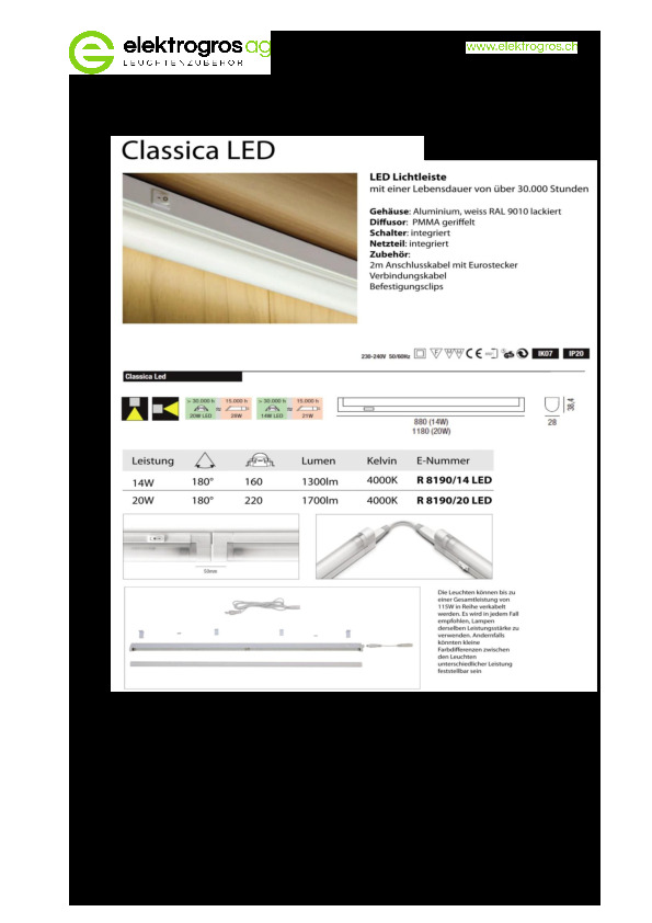 Classica LED Lichtleiste