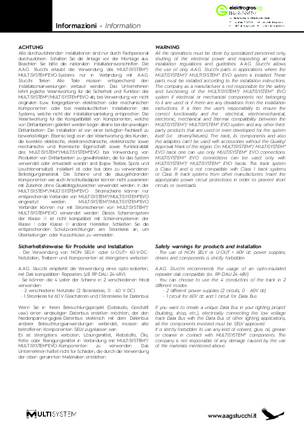Multisystem EVO Anwendungshinweise